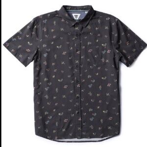 Vissla Men’s Short Sleeve Button-Up Shirt Large